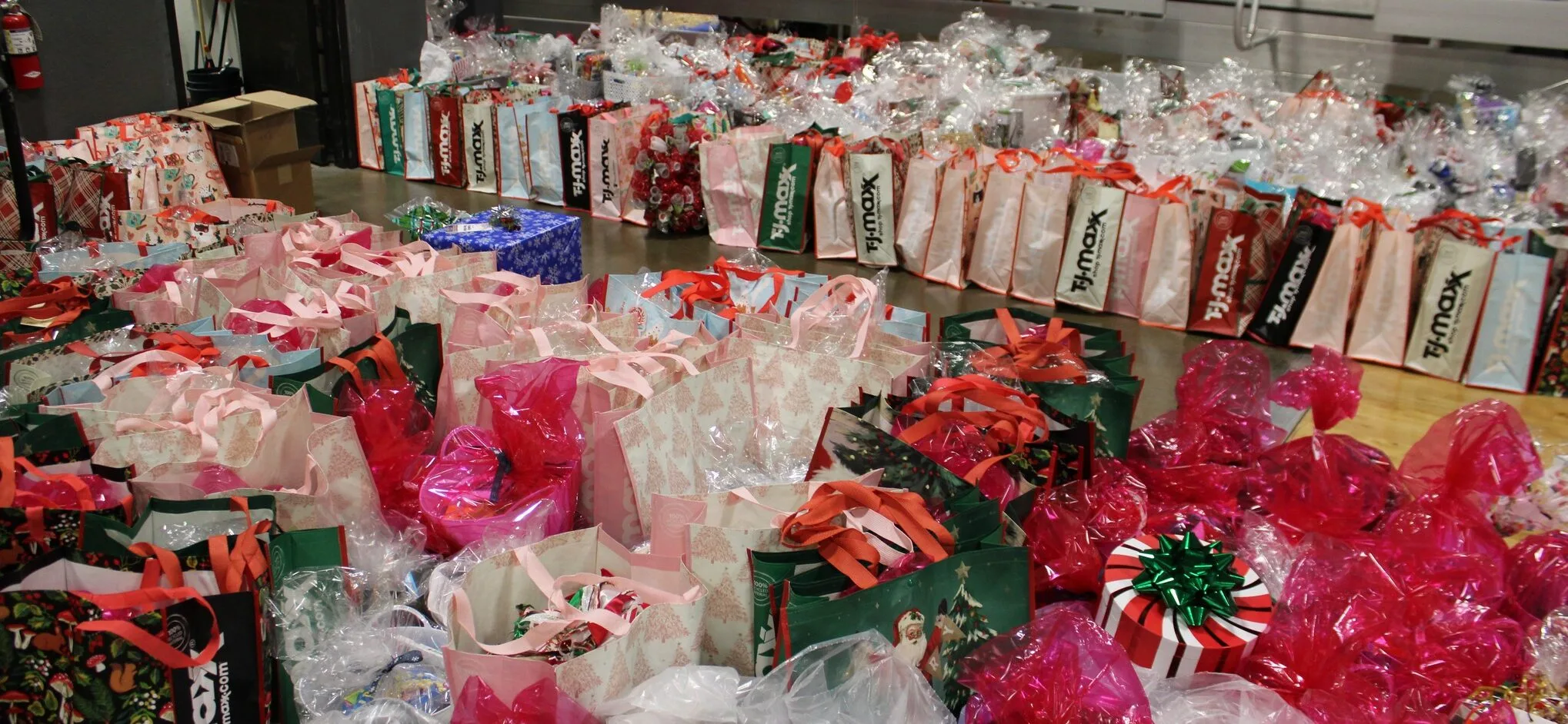 Christmas gifts at the Hope and Cheer Christmas event for foster children in Kansas