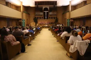 Connections Team members gathered at Hillside Christian Church